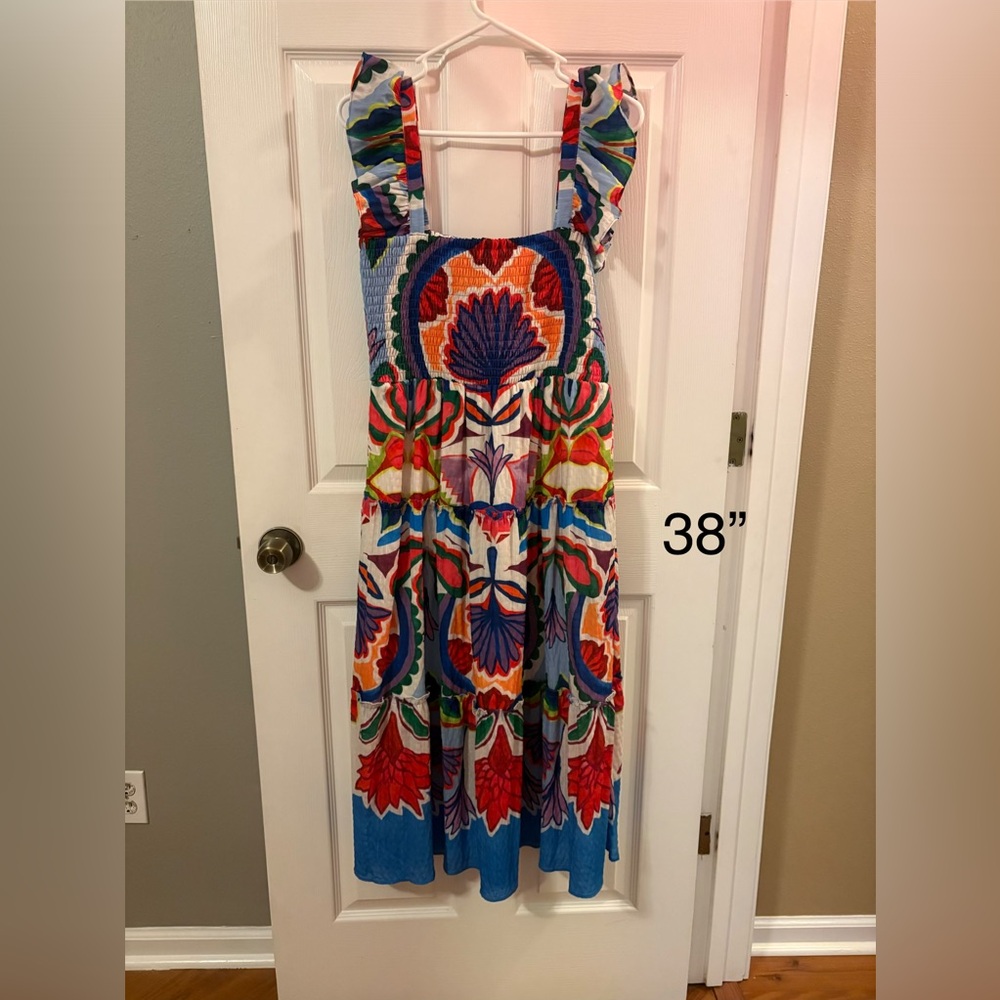 Vince Camuto Multicolor Smocked Dress
